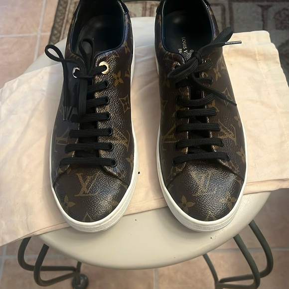 Louis Vuitton Brown and Black Monogram Sneakers - Picture 1 of 5